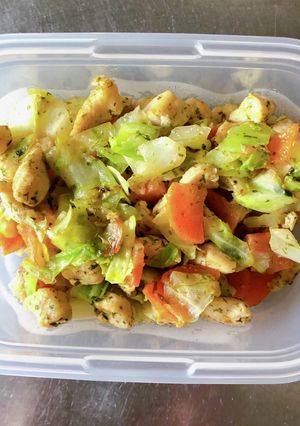 オ2.鶏ムネ肉とキャベツののり塩炒め-レシピのメイン写真