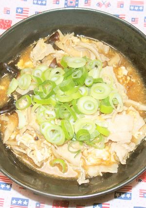 豚バラときのこの麻辣あんかけうどん-レシピのメイン写真