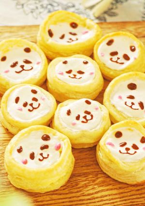 冷凍パイシートで♡マシュマロパンダパイ-レシピのメイン写真