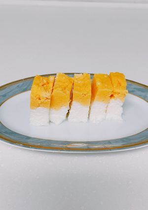レンジで超お手軽！二色の綺麗な錦卵！-レシピのメイン写真