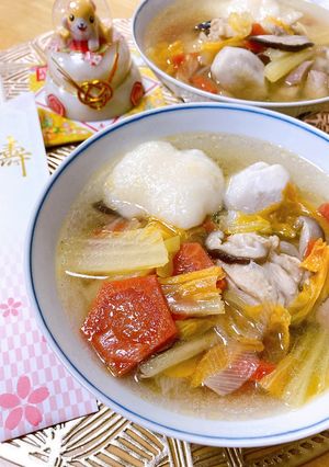 中華風お雑煮（ゆずもち♪）-レシピのメイン写真