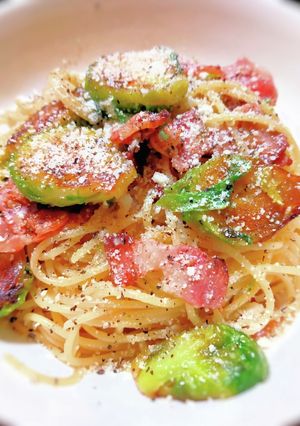 絶品！芽キャベツとベーコンのパスタ-レシピのメイン写真