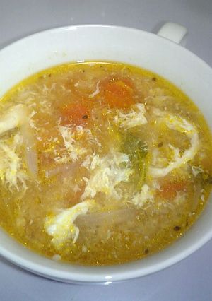 トマト✿セロリ✿玉ねぎの✿卵白✿スープ-レシピのメイン写真