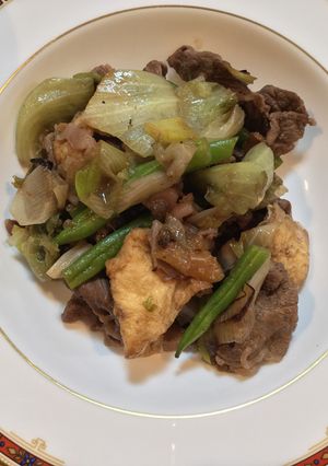牛肉と油揚げのオイスターソース炒め-レシピのメイン写真