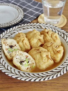 ☆簡単☆海老とお豆腐の巾着煮-レシピのメイン写真