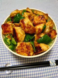簡単☆お手軽鶏肉のカレー炒め丼♩-レシピのメイン写真