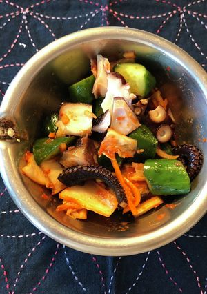 タコとたたききゅうりのキムチ和え-レシピのメイン写真