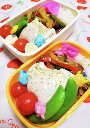 のっけ弁☆カラフルプルコギ&目玉焼き-レシピのメイン写真