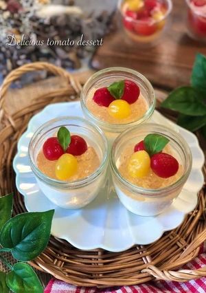 コンポートのせミルクプリン-レシピのメイン写真
