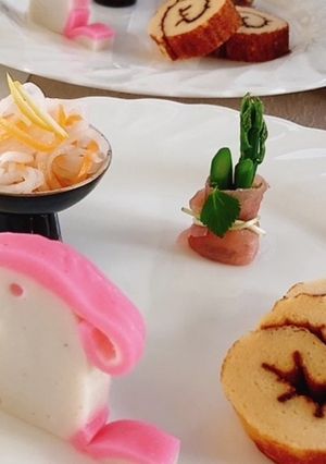 アスパラで門松-レシピのメイン写真