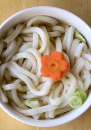 にんじんを乗せたうどん-レシピのメイン写真