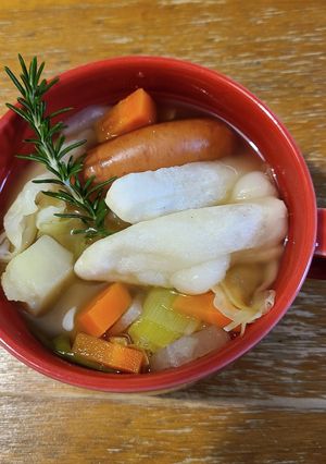茅のや野菜だしで　時短簡単ポトフ　餅入り-レシピのメイン写真