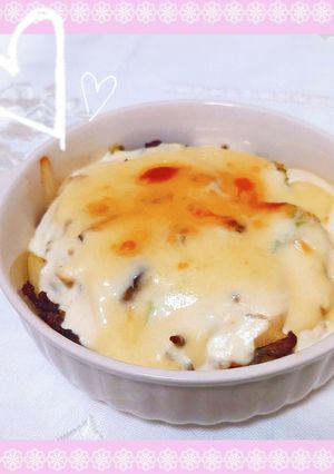 餅消費☆豆腐ホワイトソースの餅グラタン-レシピのメイン写真