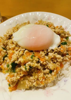 高タンパク低脂質!鶏胸挽肉ガパオライス-レシピのメイン写真