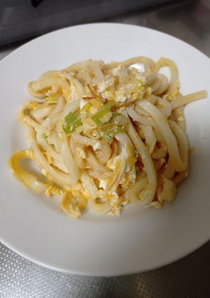 ネギと卵の焼うどん-レシピのメイン写真