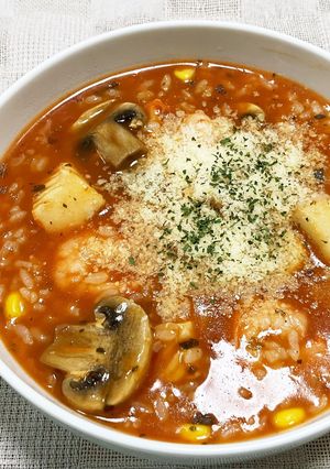 チョッピーノスープ雑炊*コストコ-レシピのメイン写真