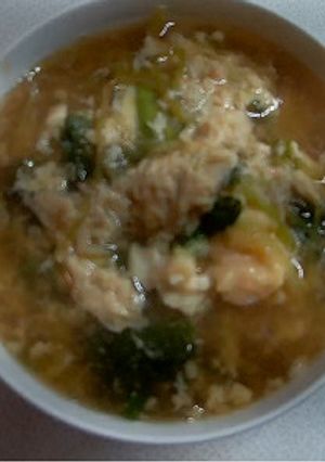 一人暮らしの：青菜（三つ葉など）の卵とじ-レシピのメイン写真