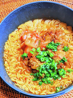 味噌チゲ風唐揚げラーメン-レシピのメイン写真