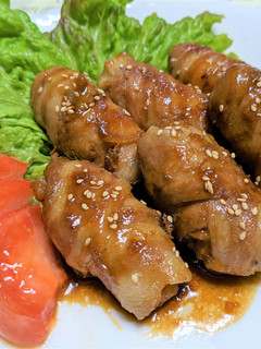 里芋とレンコンの肉巻き-レシピのメイン写真