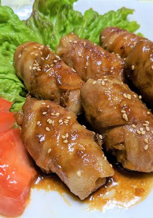 里芋とレンコンの肉巻き-レシピのメイン写真