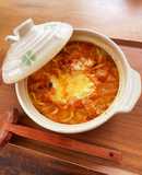 うどんや切り餅で♪めっちゃ簡単プチチゲ鍋