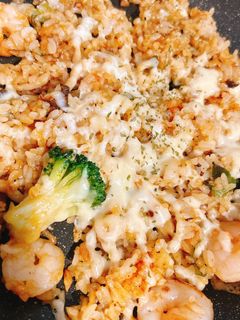 【家にあるもので】エビとしめじの焼飯-レシピのメイン写真