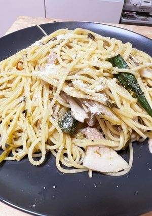 豚バラと明太高菜の和風ペペロンチーノ-レシピのメイン写真