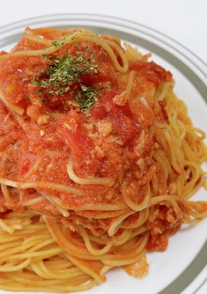 ツナのトマトクリームパスタ-レシピのメイン写真