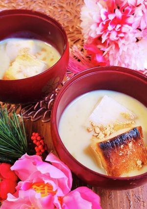 餅消費＆栗きんとんリメイクお汁粉♪-レシピのメイン写真