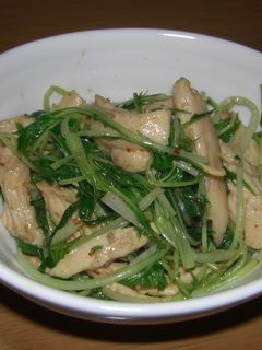 ささ身と水菜のピリ辛あえ-レシピのメイン写真