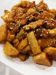 長芋と鶏肉とクルミの照り焼き-レシピのメイン写真