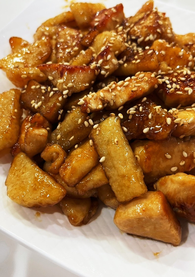 長芋と鶏肉とクルミの照り焼き-レシピのメイン写真