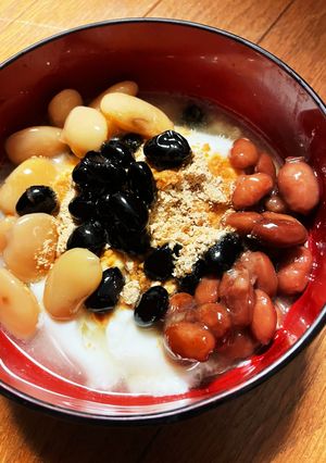 更年期に 豆三昧 きなこホットヨーグルト-レシピのメイン写真