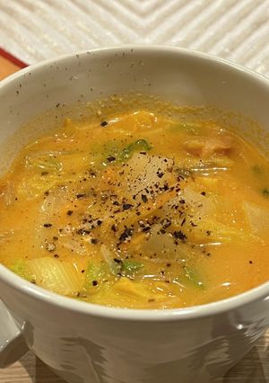 5分で作れる残り物野菜のスープ-レシピのメイン写真