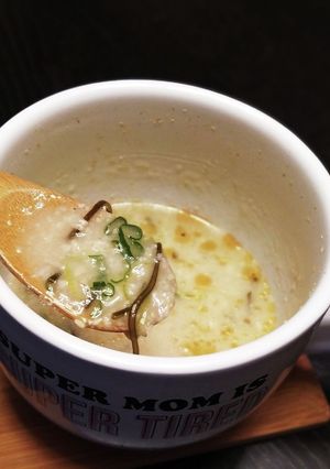 朝の5分でできるネギ塩昆布チーズスープ-レシピのメイン写真