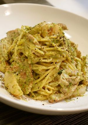七草粥ならぬ七草クリームパスタ-レシピのメイン写真