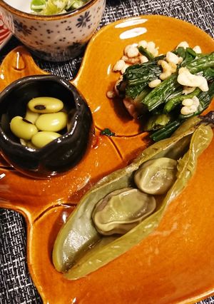 冷凍しててよかった〜蒸し焼きそら豆-レシピのメイン写真