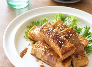 ボリューム満点☆甘辛・厚揚げの豚肉巻き♪-レシピのメイン写真