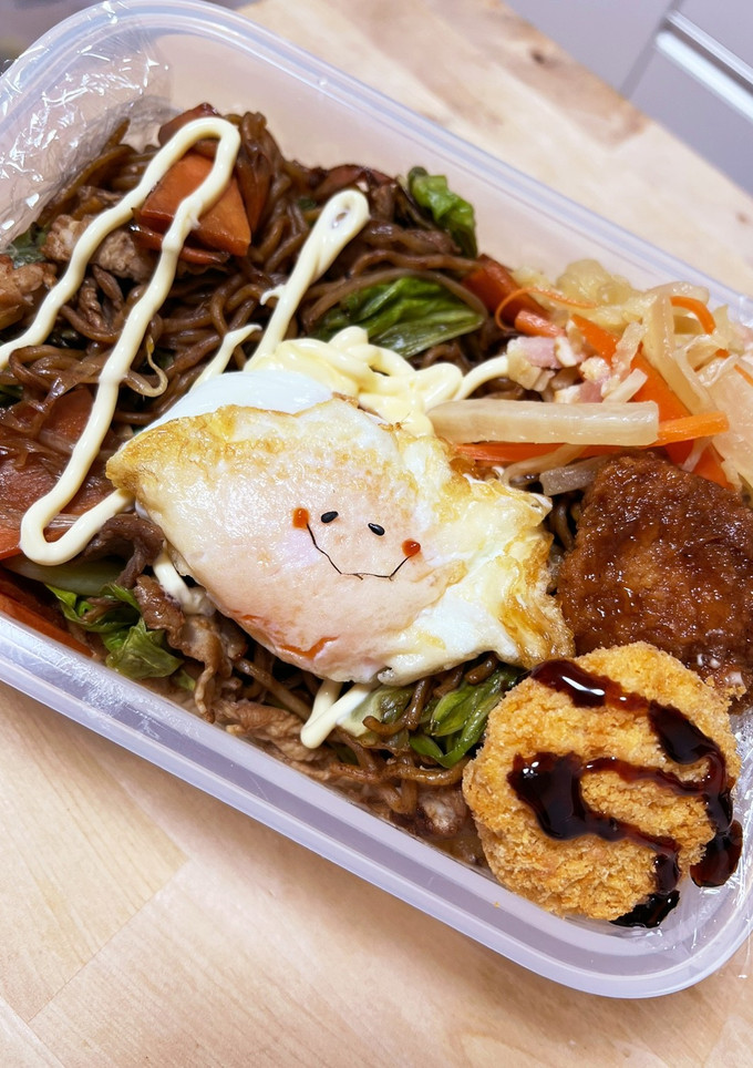 こってりソース焼きそば☆目玉焼き弁当-レシピのメイン写真
