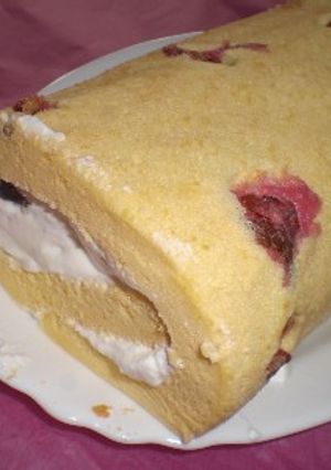 桜☆和風ロールケーキ-レシピのメイン写真