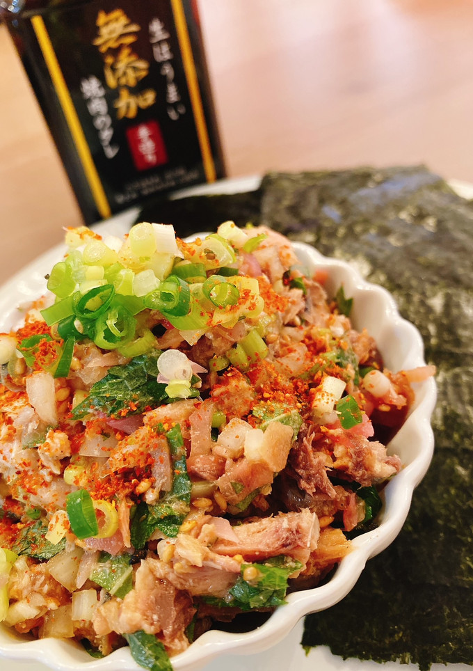 無添加焼肉生だれで簡単サバ缶和風リエット-レシピのメイン写真