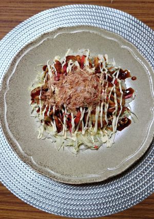 ヨウサマの減塩お好み焼きサラダ-レシピのメイン写真