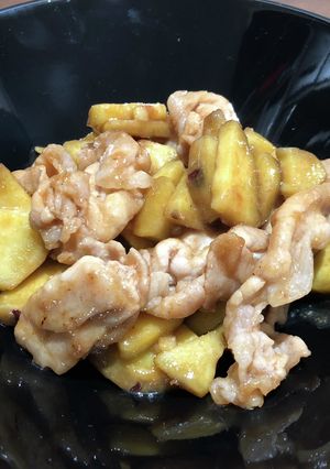 さつまいもと豚肉の【照り焼き】-レシピのメイン写真