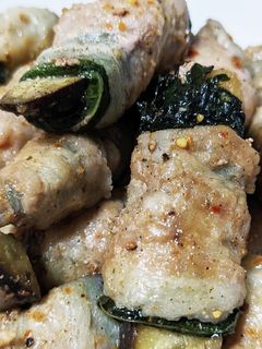 茄子の豚バラ巻き-レシピのメイン写真