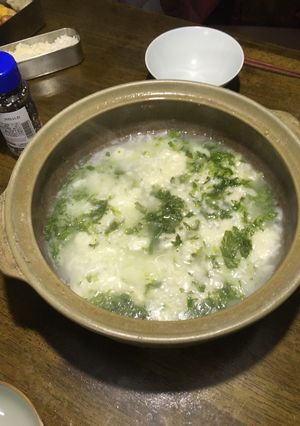 土鍋でつくる七草粥(餅入り)-レシピのメイン写真