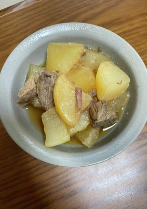 圧力鍋で味しみ！牛すじと大根の煮込み-レシピのメイン写真
