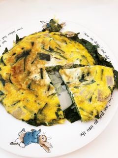 ホットクックでハムとほうれん草のオムレツ-レシピのメイン写真