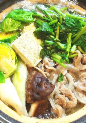 家で牡丹鍋 猪肉の水炊き 発酵玉葱 -レシピのメイン写真