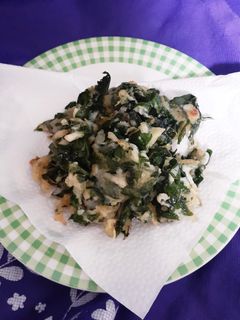 フライパンで簡単★ヨモギの焼き揚げ天ぷら-レシピのメイン写真