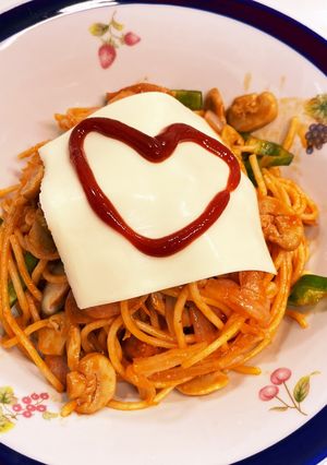 チーズナポリタン-レシピのメイン写真